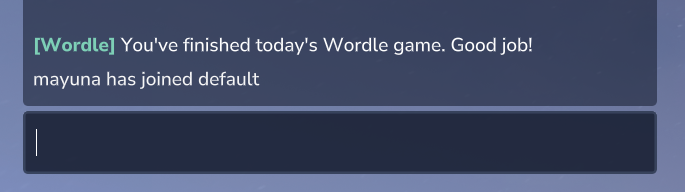 Chat screenshot with finished Wordle